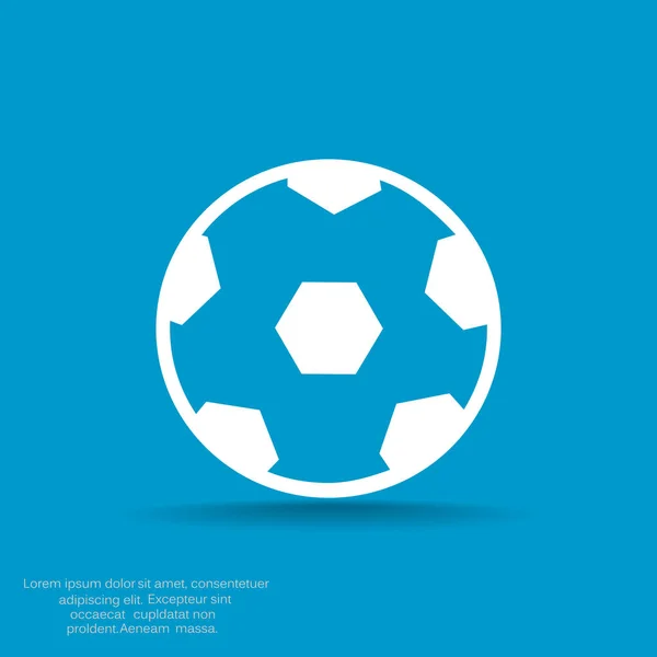 Voetbal bal web pictogram — Stockvector