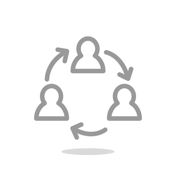 Grupo de personas icono web — Vector de stock