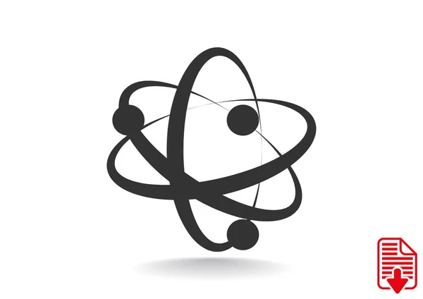 Pictograph of atom icon — Stock Vector