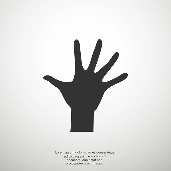 Pictogram van een hand stop web — Stockvector