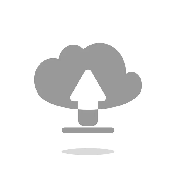 Symbole de téléchargement de fichiers Cloud — Image vectorielle