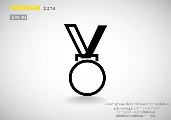 Icône web médaille — Image vectorielle