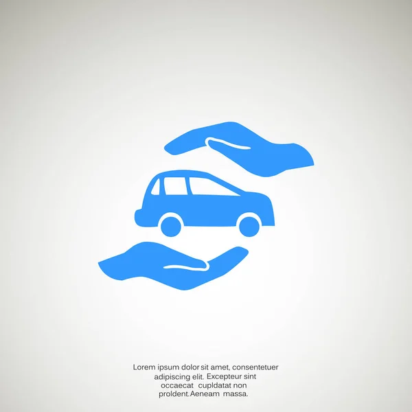 Icono web de seguro de coche — Vector de stock