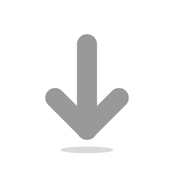 Pil som pekar nedåt ikonen — Stock vektor