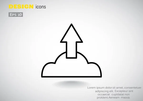 Nube símbolo de descarga de archivos — Archivo Imágenes Vectoriales