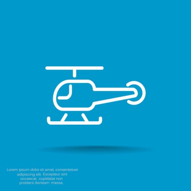 Helikopter basit simgesi