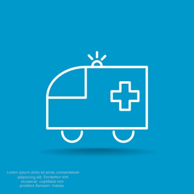 Ambulans araba web simgesi