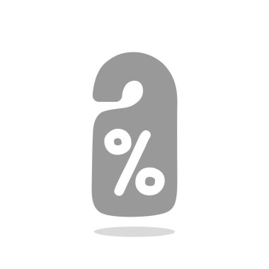 Etiket asılı üzerinde yüzde simgesi