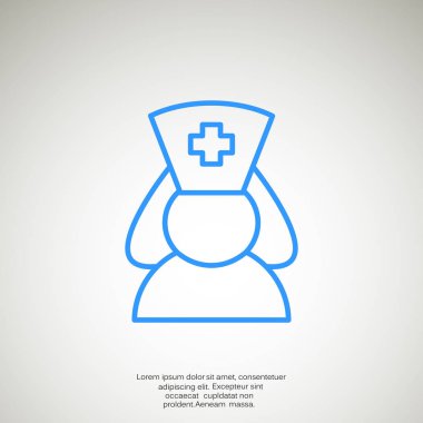 Hemşire basit simgesi