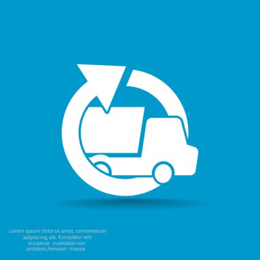 Yuvarlak ok ile basit kamyon