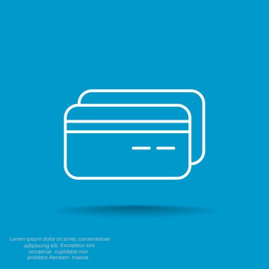 Plastik kart basit web simgesi