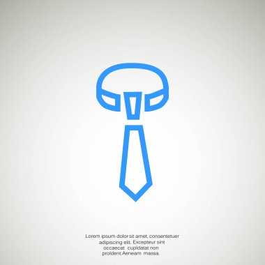 Düğümlü kravat basit web simgesi