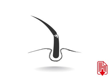 Hasarlı saçın web simgesi