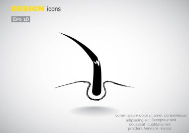 Hasarlı saçın web simgesi