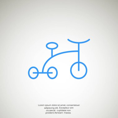 Bebek üç tekerlekli bisiklet basit simgesi
