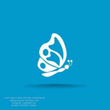 Basit kelebek web simgesi