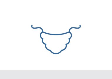 Bebek önlüğü çizgisi simgesi 