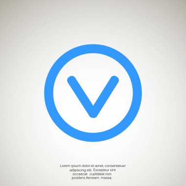 Chek işareti ile kene simgesi