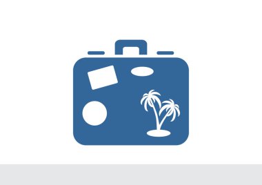 Turist bavul basit web simgesi