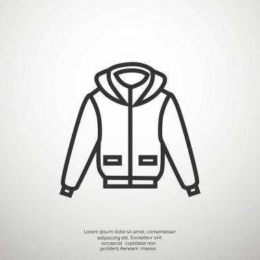Kış ceket düz simgesi