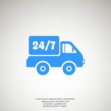 Sevkiyat teslimat kamyonu web simgesi