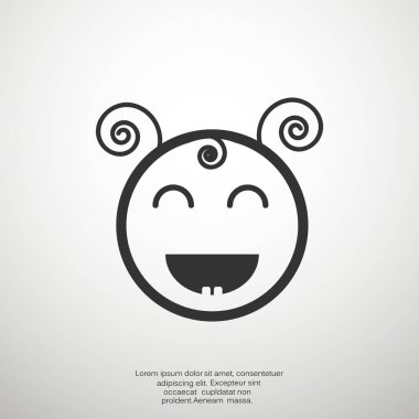 Mutlu kız web simgesi