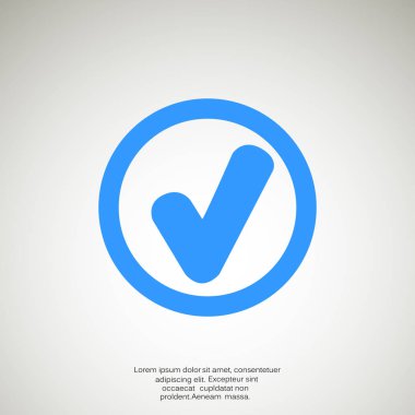 Chek işareti ile kene simgesi