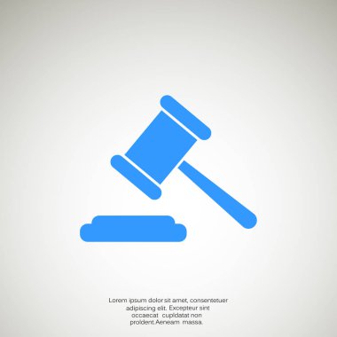 Açık artırma çekiç basit web simgesi