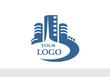 Şirketiniz için şehir binaları logosu