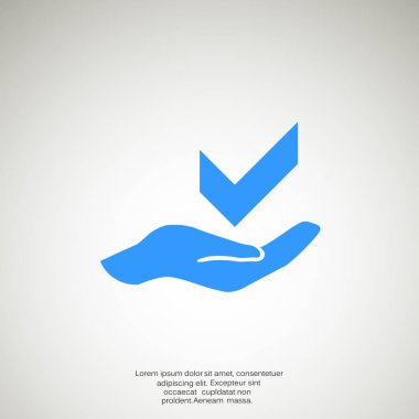 el web simgesi üzerinde onay işareti