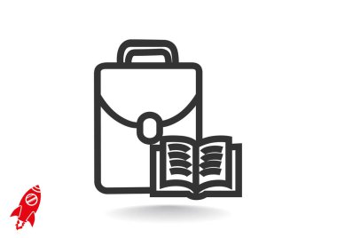 Çantanı açık kitap ile