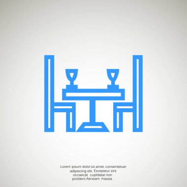 Masa sandalye simgesiyle