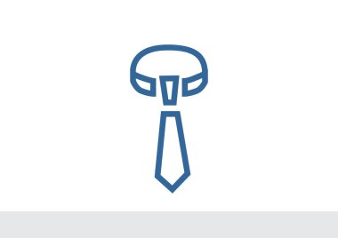 Düğümlü kravat basit web simgesi