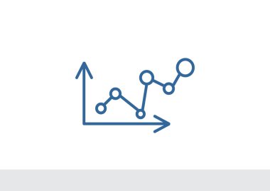 Eğri çizgi grafik simgesini