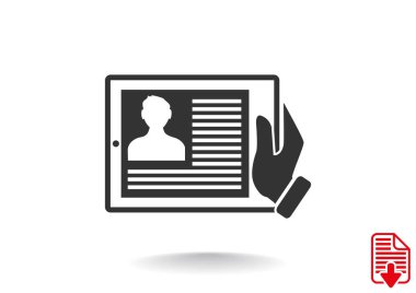 Kimlik bilgileri ile dijital tablet