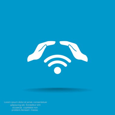 Radyo dalgaları ile el simgesi