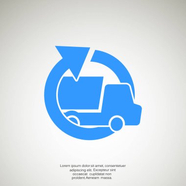 Yuvarlak ok ile basit kamyon