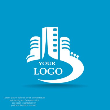 Şirketiniz için şehir binaları logosu