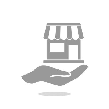 Dükkanı el web simgesi üzerinde