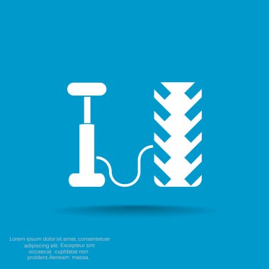 Hava pompası ve lastik web simgesi