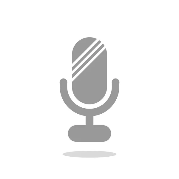 Ícone web microfone simples —  Vetores de Stock