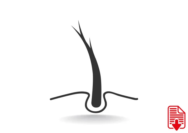 Hår Spindelväv ikonen — Stock vektor