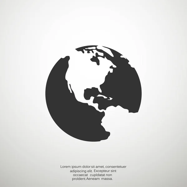 Εικονίδιο web του πλανήτη γη — Διανυσματικό Αρχείο