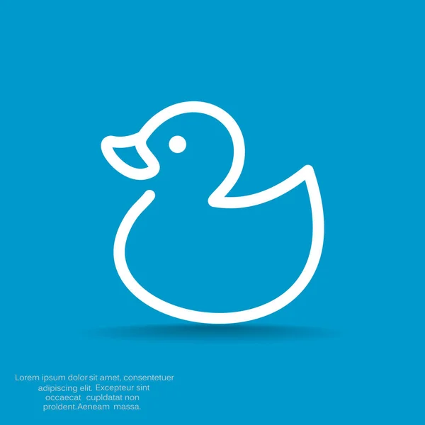 Simple juguete pato icono — Vector de stock