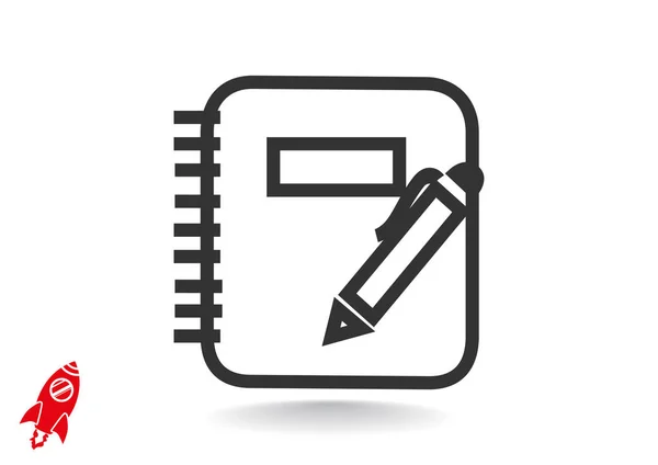 Pen over notesblok – Stock-vektor