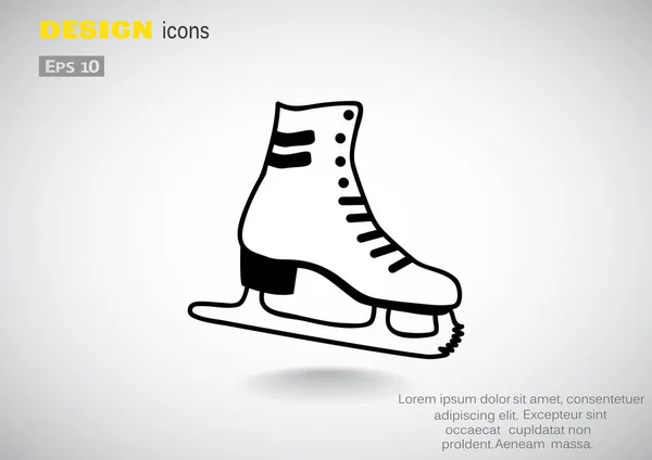 Ikona webové Skate boty — Stockový vektor