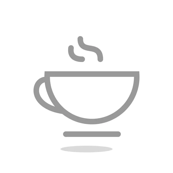 Tazza di bevanda calda icona web — Vettoriale Stock