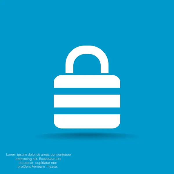 Closed lock icon — Stock Vector