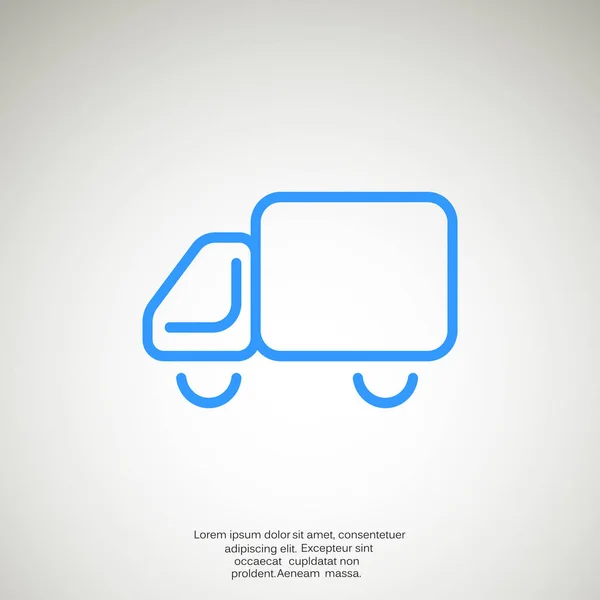 Basit kamyon web simgesi — Stok Vektör