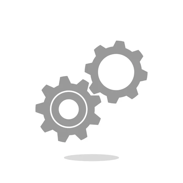 Rounded gears simple icon — Stock Vector